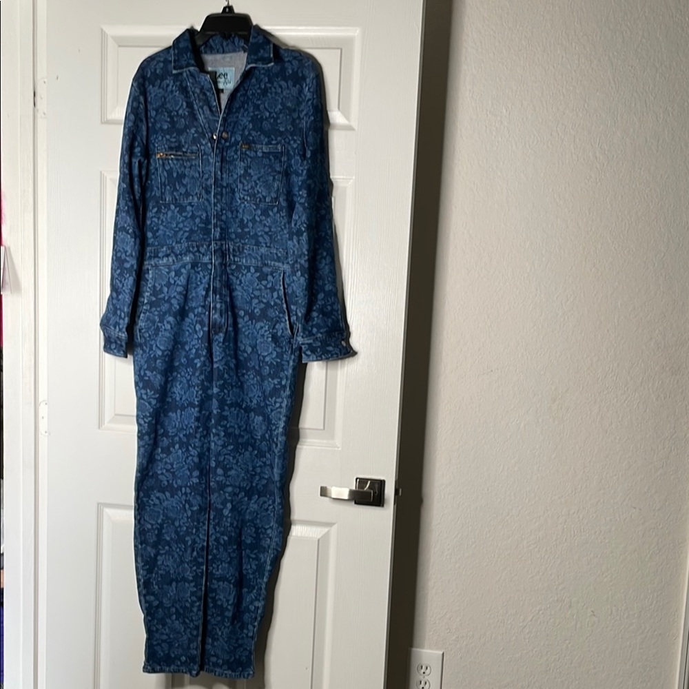 NWT Lee Floral print Denim union-alls Jumpsuit